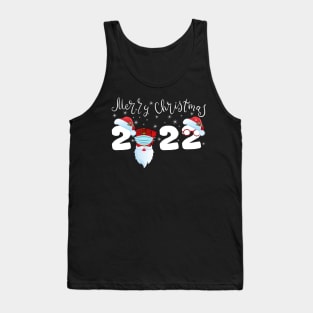 Christmas 2022 Quarantine Christmas Santa Face Mask Tank Top